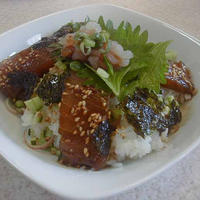 鮪の漬け丼＆フォーガー