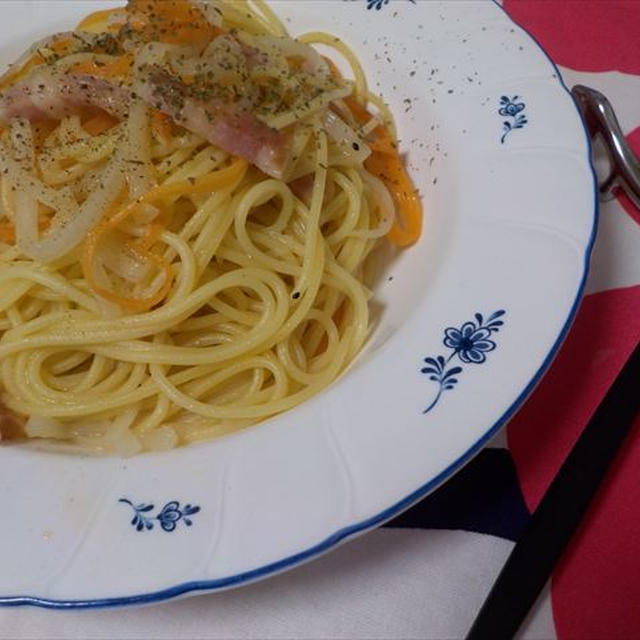 大根とニンジンのパスタ・きんぴら用ピーラーで簡単に！