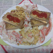 絹厚揚げの網焼き＋カニ玉の贅沢タパス
