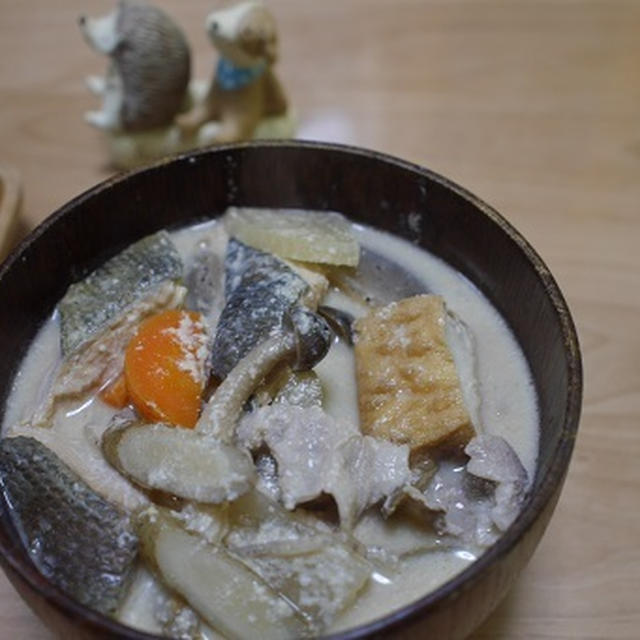 大好き鮭酒粕汁と　おひな祭り