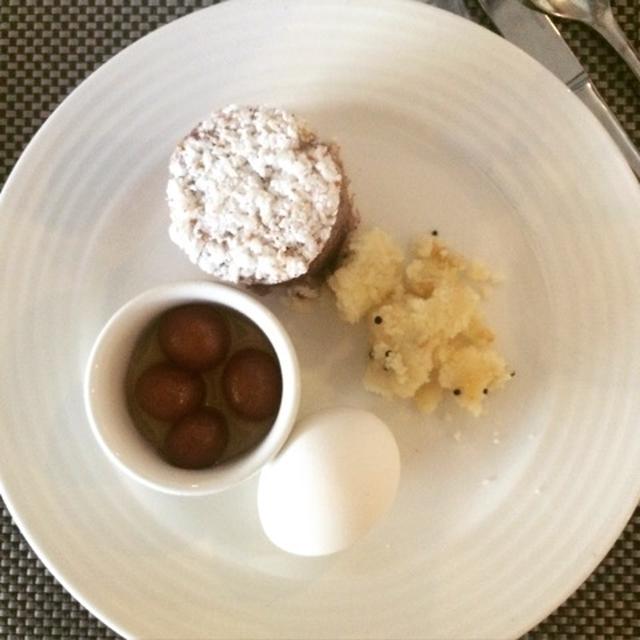 1月24日の朝ごはん2。トリヴァンドラムのハインスバイスパルサホテル
