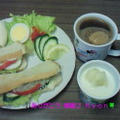 Good－morning Kyonのジャコと玉子サンド～フルーツ盛り＆野菜盛り～編じゃよ♪