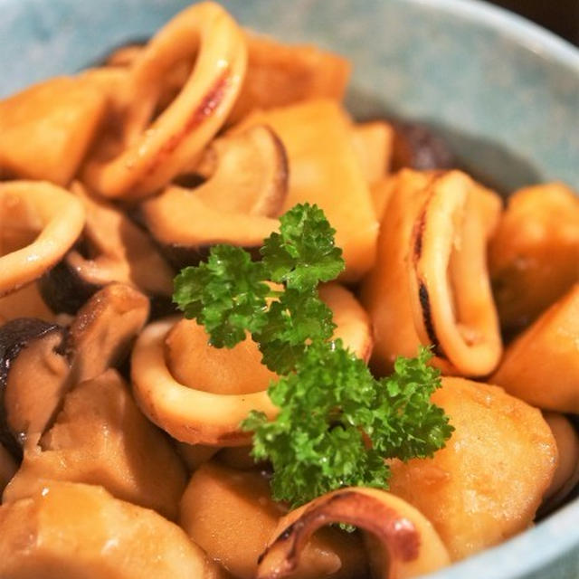 ■和のおかず【里芋・烏賊・椎茸のコックリ煮レシピ】堪らない美味しさです♪