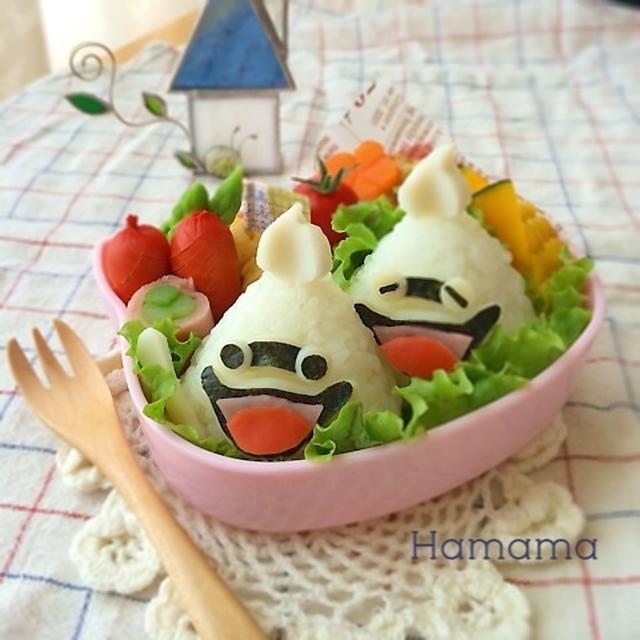 三角おにぎりで♪ウィスパーのお弁当♡