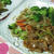 味噌ハラミ焼き・萩焼の角皿（大・中）で味わう