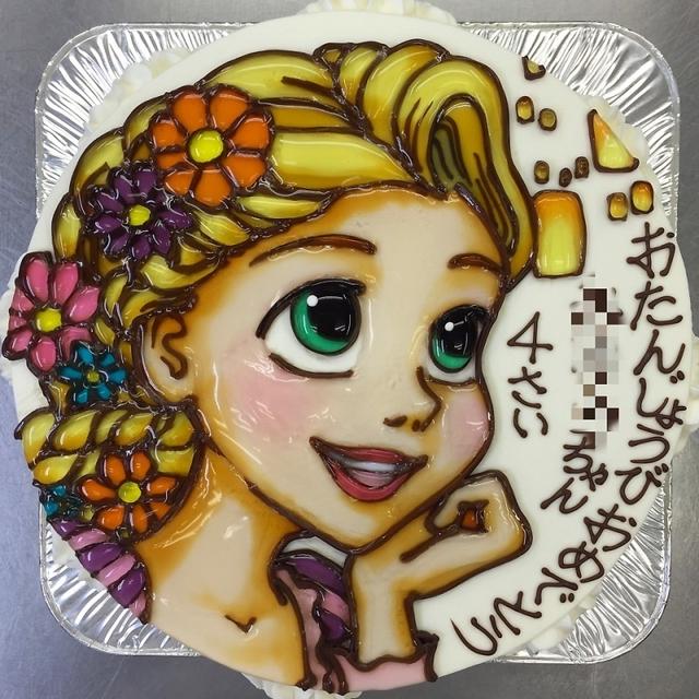 ラプンツェルのイラストケーキ♪