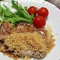 健康法師の豚肉のパン粉焼きｗｉｔｈバルサミコソース