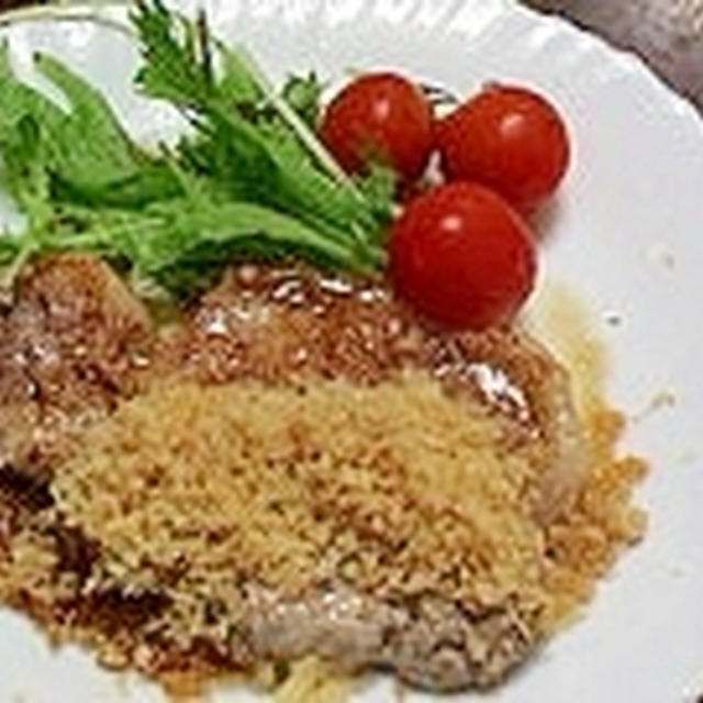 健康法師の豚肉のパン粉焼きｗｉｔｈバルサミコソース