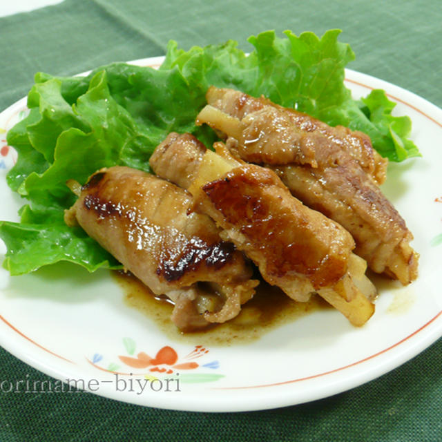 甘辛美味♪豚巻きれんこんの照り味噌焼き。　とキッチンの運気。