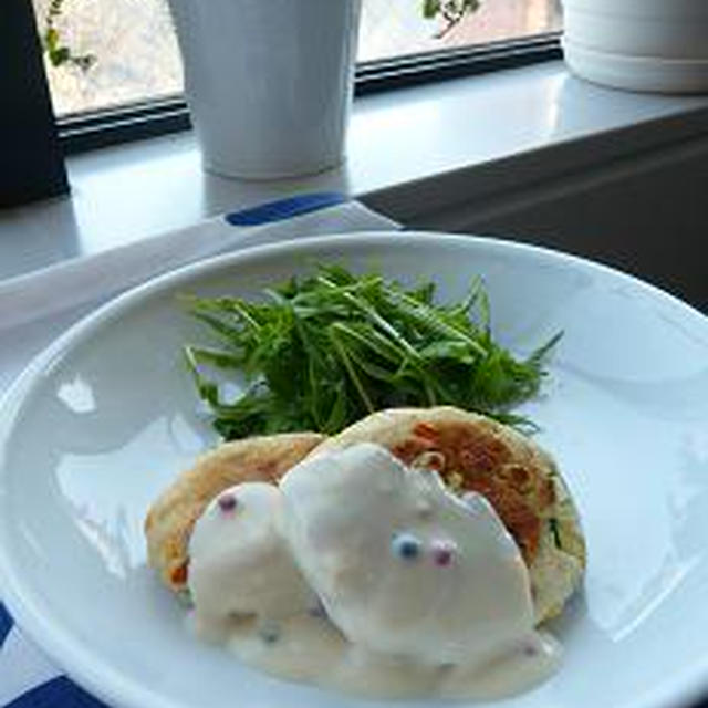 おからと大豆のカラフルクリームハンバーグ