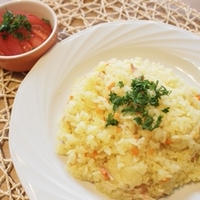 ターメリックを使って、ピラフでお昼ごはん