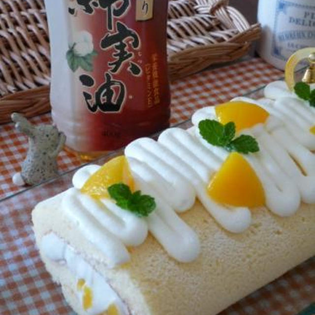 ふわふわしっとり、ヨーグルトシフォンのロールケーキ作りました！