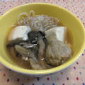 肉団子ときのこと豆腐のおかずスープ