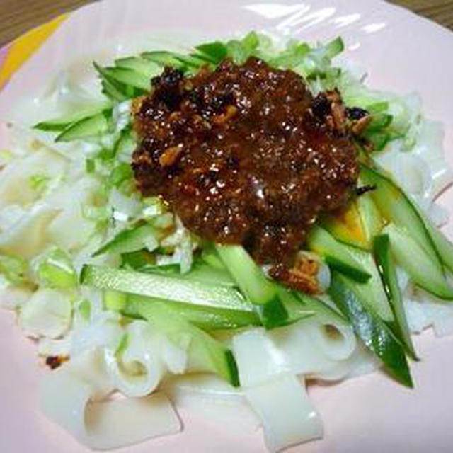 キユーピー具のソース「うまみ肉味噌風」でじゃじゃ麺を作りました♪