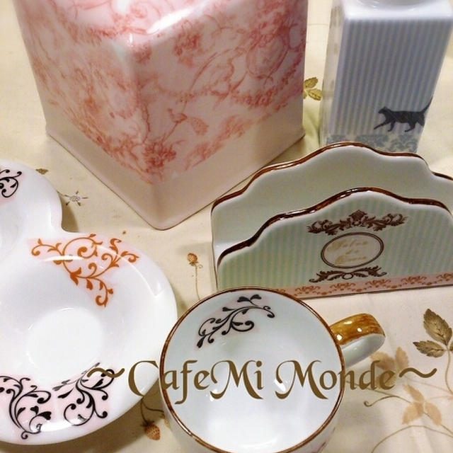 新しいお弁当やさんと節約ティッシュボックス☆ポーセラーツとカフェミナージュ♪