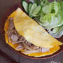 【簡単カフェ飯】ベトナムのお好み焼き☆バインセオ風～♪もやしと豚バラ炒め～♪
