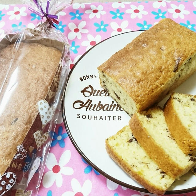 こんばんは・お休みだったのでパウンドケーキを作りました。『チョコミントのパウンドケ...