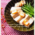 高野豆腐・いんげん・花麩の煮物