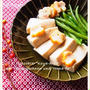 高野豆腐・いんげん・花麩の煮物