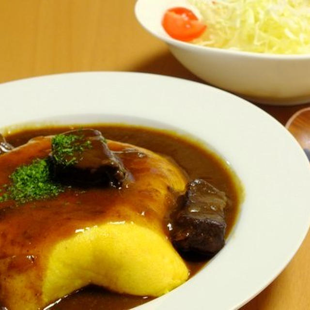 オムハヤシライスと夕焼けの話