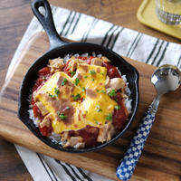 "オイバタ"で作る万能トマトソース｜旨味たっぷり｜アレンジ万能｜【オイバタトマトソースの焼きチーズライス】