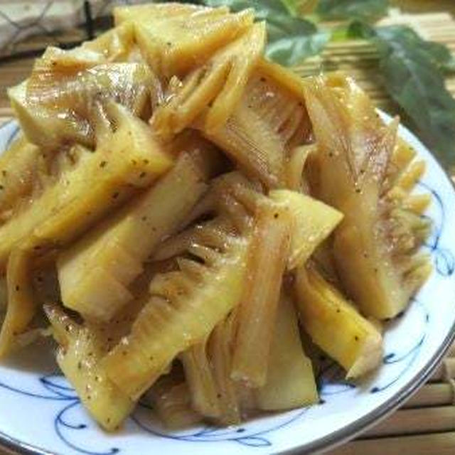 炒めるだけおつまみ♪　茹でたけのこでメンマ