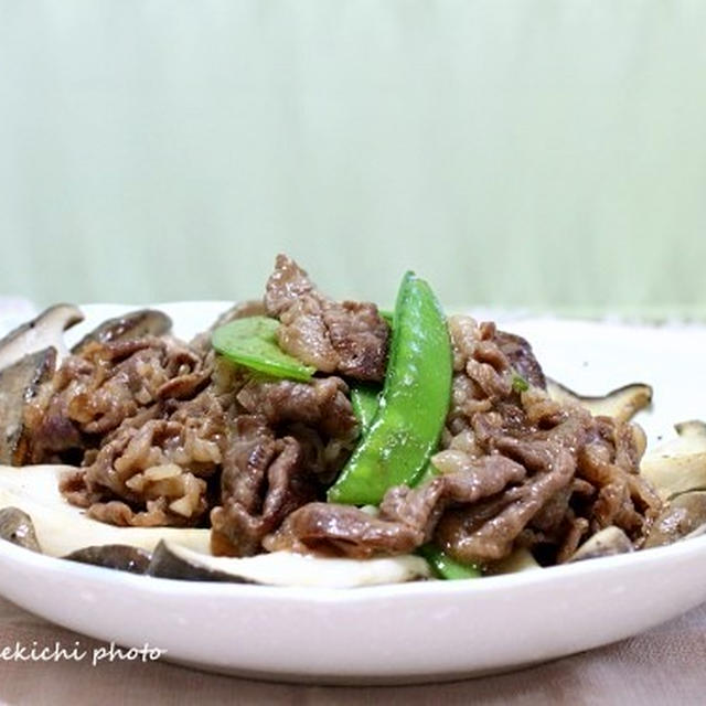 「エリンギのソテー甘辛牛肉のせ」＆我が家の定番のひとつの玉子焼きです＆コメントのお返事です～
