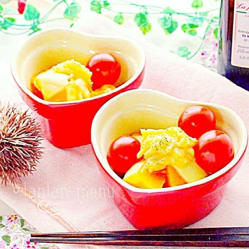 おしゃれ秋レシピ♡かぼちゃチーズのオリーブオイル味噌ディップ