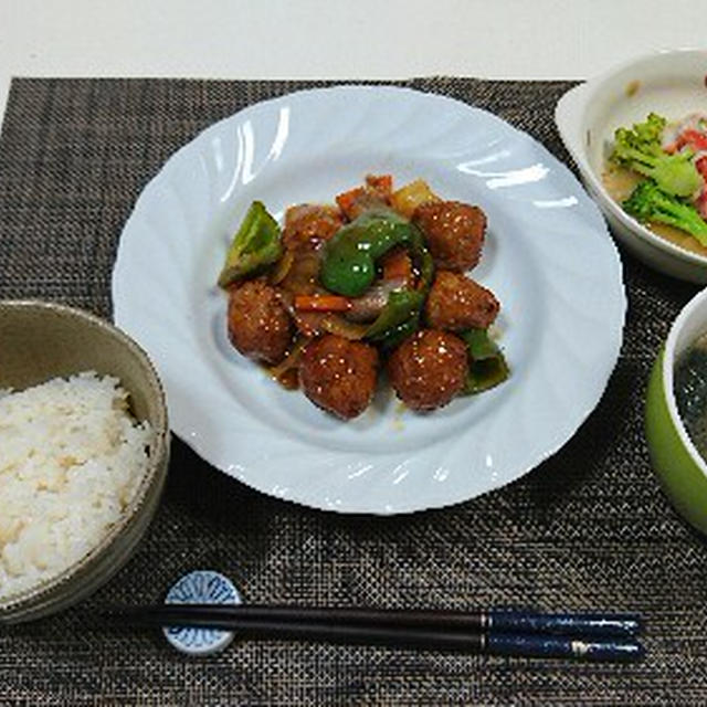 肉団子の中華甘酢あん☆2016/04/24の晩ごはん。