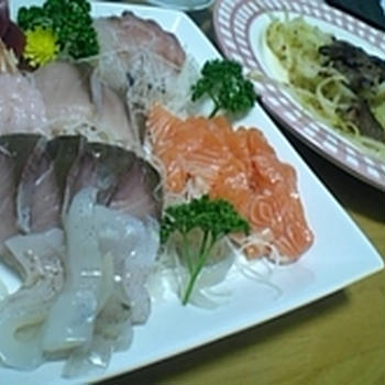 手巻き寿司と豚たん☆