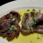 今日の一皿《飯蛸（イイダコ）のグリル　サルモリッリオソース》 Moscardini Grigliati al Salmoriglio