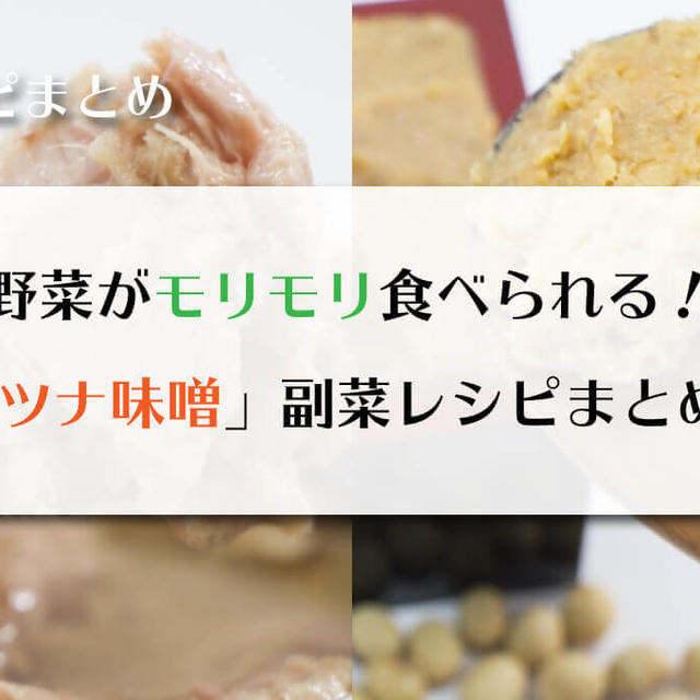 野菜がモリモリ食べられる！「ツナ味噌」副菜レシピまとめ