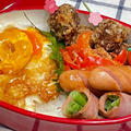 【お弁当】お弁当作り/bento/甘酢玉子丼/なんちゃってメンチカツ《アラフィフ旦那弁当》