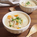 【簡単食べるスープ♡美容健康にきのこチャウダー♡】 by おにゃさん