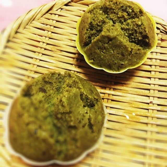 【レシピ】抹茶小豆蒸しパン
