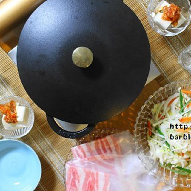 ストウブで『豚しゃぶ』の夜ごはん。