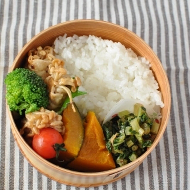 【えのき茸の肉巻味噌味弁当】