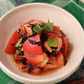 愛知県産のトマトとアスパラの夜ご飯