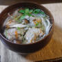 キノコと根野菜の鰯つみれ汁