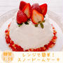 【レシピ 】レンジで簡単！スノードームケーキ
