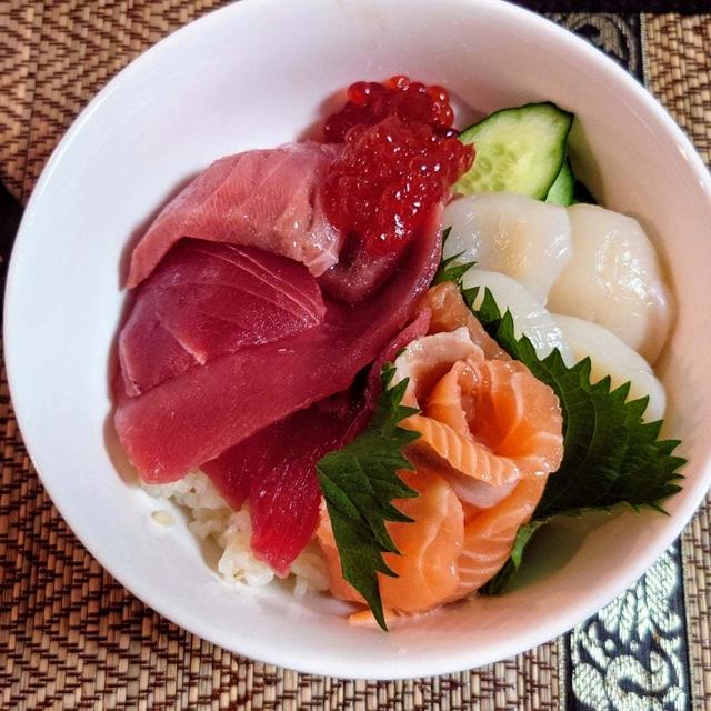 海鮮丼＆谷口屋の、おあげ@ウチごはん