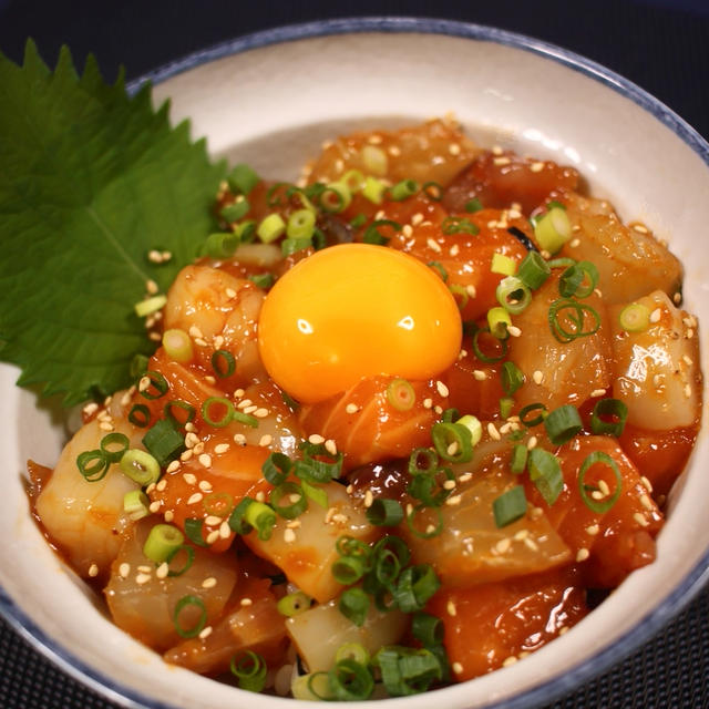 娘のための海鮮ユッケ丼♪