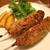 ツナ＆ポークの串焼きを豪快に！