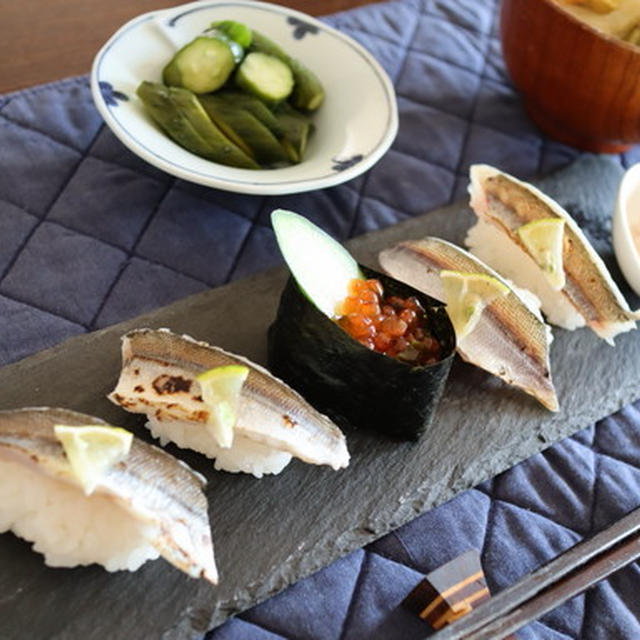 静岡県産：一人カマス祭り～焼霜造りの寿司～