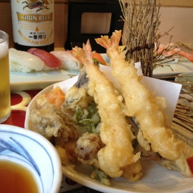お墓参り後、いつも立ち寄るお寿司屋さんで♪