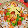 デコ鍋第3弾！クリスマス☆蓮根鶏団子のトマト鍋 by Mayumi♪さん