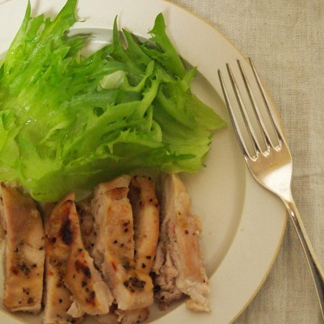 鶏もも肉のハニーマスタード焼き＆パンに挟んで
