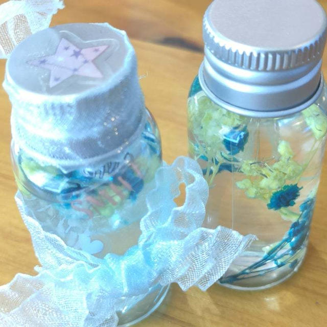 洗濯のりでなんちゃってハーバリウム作り(*´艸｀*)