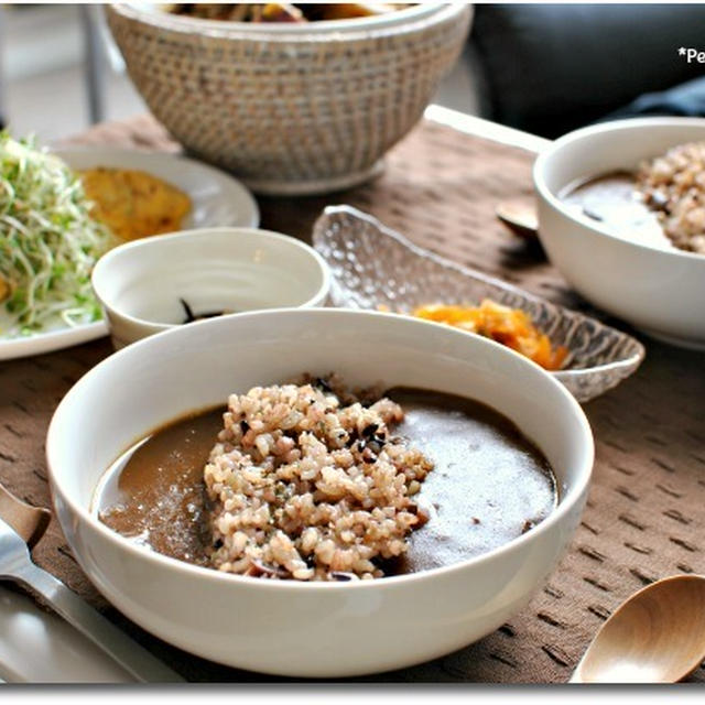 ☆秋色サラダ＆富山カレーで14日朝ごはん / ご報告とお知らせ☆