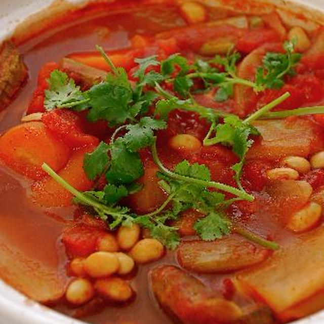 ちょい干し野菜のチリビーンズ鍋